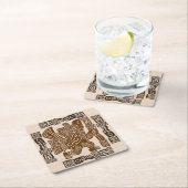 Aztec Eagle Warrior Tribal Alte Kunst Rechteckiger Pappuntersetzer (Vor Ort)