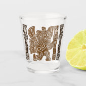 Aztec Eagle Warrior Tribal Alte Kunst Schnapsglas (Vorderseite)