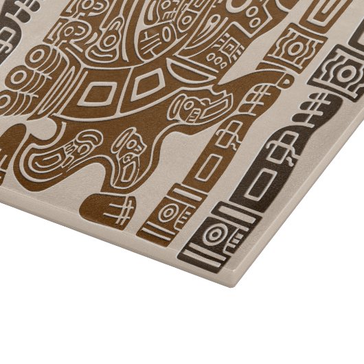 Aztec Eagle Warrior Tribal Alte Kunst Schneidebrett (Ecke)