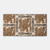 Aztec Eagle Warrior Tribal Alte Kunst Schreibtischunterlage (Vorderseite)