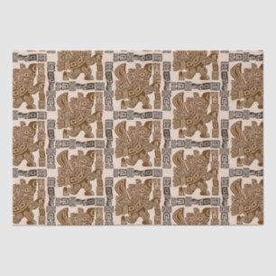 Aztec Eagle Warrior Tribal Alte Kunst Seidenpapier