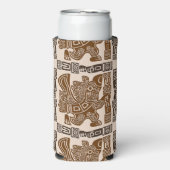 Aztec Eagle Warrior Tribal Alte Kunst Selters Dosenkühler (Seltzer Vorderseite)