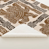 Aztec Eagle Warrior Tribal Alte Kunst Sherpadecke (3/4)