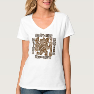 Aztec Eagle Warrior Tribal Alte Kunst T-Shirt
