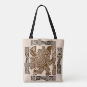 Aztec Eagle Warrior Tribal Alte Kunst Tasche (Rückseite)