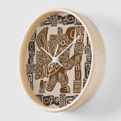 Aztec Eagle Warrior Tribal Alte Kunst Uhr (Winkel)