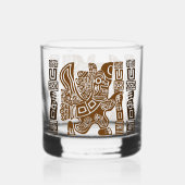 Aztec Eagle Warrior Tribal Alte Kunst Whiskyglas (Rückseite)