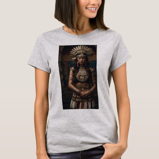 Aztec Earth Goddess Coatlicue - Leben und Tod T-Shirt (Vorderseite)