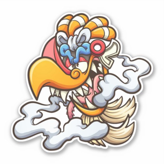 Aztec Ehecatl Aufkleber (Vorderseite)