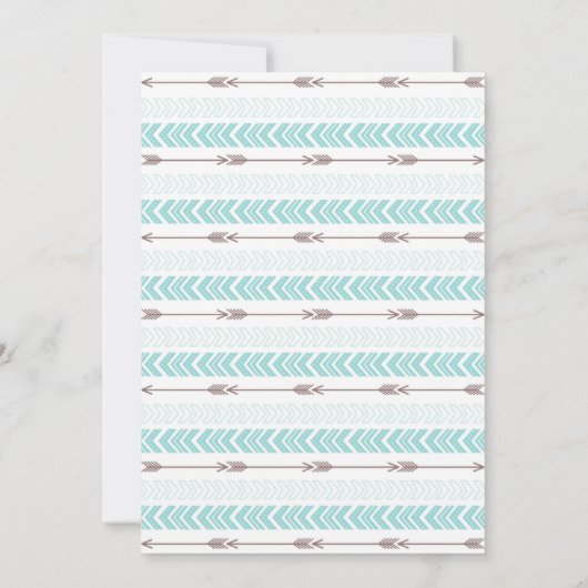 Aztec | Einladung der Babydusche (Rückseite)