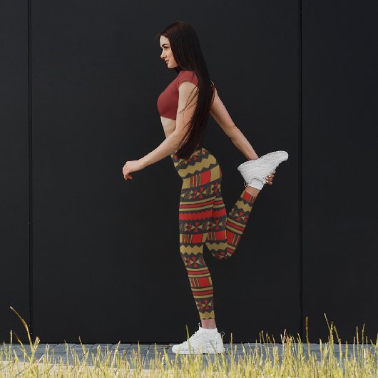 Aztec-Elemente Capri Leggings
