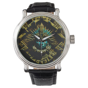 Aztec-Entwurfsmuster Zwei Armbanduhr