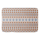 Aztec Essence Horizontal Ptn II rostblaue Creme Badematte (Vorderseite)