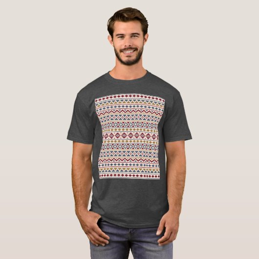 Aztec Essence II Ptn Red Blue Gold Creme T-Shirt (Vorne ganz)
