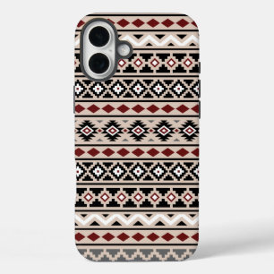 Aztec Essence II Ptn Schwarz-weiß Gray Red Sand iPhone 16 Plus Hülle