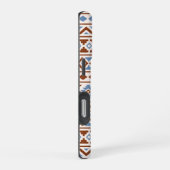 Aztec Essence Muster II Rust Blue Creme iPhone Hülle (Rechte Seite)