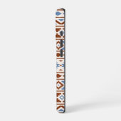 Aztec Essence Muster II Rust Blue Creme iPhone Hülle (Linke Seite)