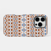 Aztec Essence Muster II Rust Blue Creme iPhone Hülle (Rückseite (Horizontal))