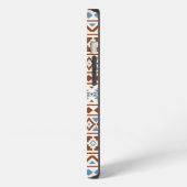 Aztec Essence Muster II Rust Blue Creme iPhone Hülle (Linke Seite)