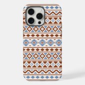 Aztec Essence Muster II Rust Blue Creme iPhone Hülle (Rückseite)