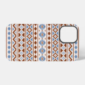 Aztec Essence Muster II Rust Blue Creme iPhone Hülle (Rückseite (Horizontal))
