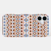 Aztec Essence Muster II Rust Blue Creme iPhone Hülle (Rückseite (Horizontal))