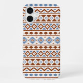 Aztec Essence Muster II Rust Blue Creme iPhone Hülle (Rückseite)