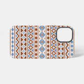 Aztec Essence Muster II Rust Blue Creme iPhone Hülle (Rückseite (Horizontal))