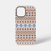 Aztec Essence Muster II Rust Blue Creme iPhone Hülle (Rückseite)