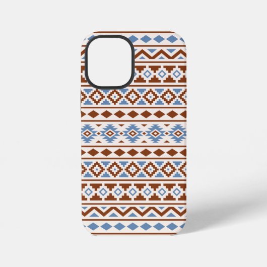 Aztec Essence Muster II Rust Blue Creme iPhone Hülle (Rückseite)