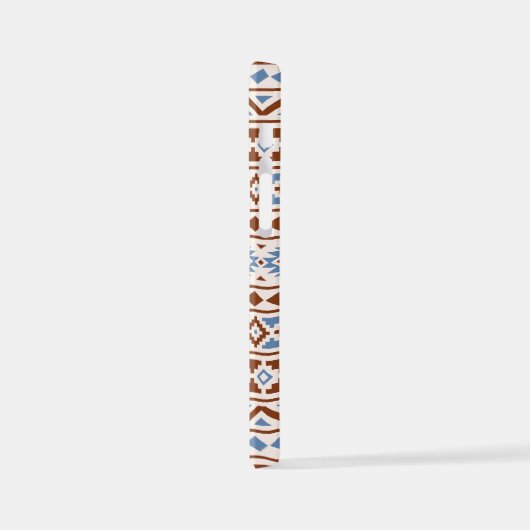 Aztec Essence Muster II Rust Blue Creme iPhone Hülle (Linke Seite)