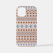 Aztec Essence Muster II Rust Blue Creme iPhone Hülle (Rückseite)