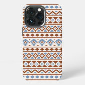 Aztec Essence Muster II Rust Blue Creme iPhone Hülle (Hinten)