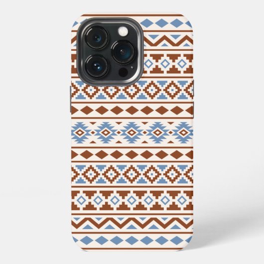 Aztec Essence Muster II Rust Blue Creme iPhone Hülle (Hinten)