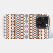 Aztec Essence Muster II Rust Blue Creme iPhone Hülle (Rückseite (Horizontal))