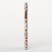 Aztec Essence Muster II Rust Blue Creme iPhone Hülle (Rechte Seite)
