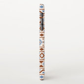 Aztec Essence Muster II Rust Blue Creme iPhone Hülle (Linke Seite)