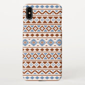 Aztec Essence Muster II Rust Blue Creme iPhone Hülle (Rückseite)