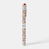 Aztec Essence Muster II Rust Blue Creme iPhone Hülle (Rechte Seite)