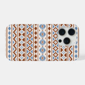 Aztec Essence Muster II Rust Blue Creme iPhone Hülle (Rückseite (Horizontal))
