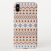 Aztec Essence Muster II Rust Blue Creme iPhone Hülle (Rückseite)