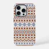 Aztec Essence Muster II Rust Blue Creme iPhone Hülle (Rückseite)