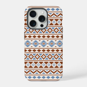 Aztec Essence Muster II Rust Blue Creme iPhone 15 Pro Hülle