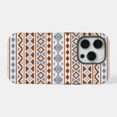 Aztec Essence Muster II Rust Blue Creme iPhone Hülle (Rückseite (Horizontal))