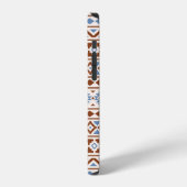 Aztec Essence Muster II Rust Blue Creme iPhone Hülle (Linke Seite)