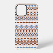 Aztec Essence Muster II Rust Blue Creme iPhone Hülle (Rückseite)