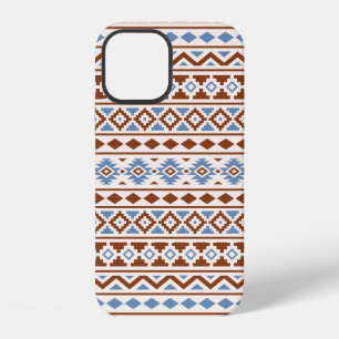 Aztec Essence Muster II Rust Blue Creme iPhone 12 Hülle