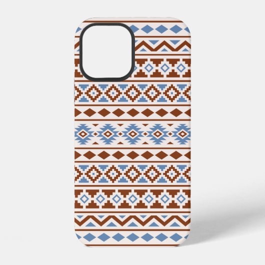 Aztec Essence Muster II Rust Blue Creme iPhone Hülle (Rückseite)
