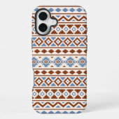 Aztec Essence Muster II Rust Blue Creme iPhone Hülle (Rückseite)