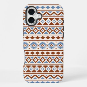 Aztec Essence Muster II Rust Blue Creme iPhone 16 Plus Hülle